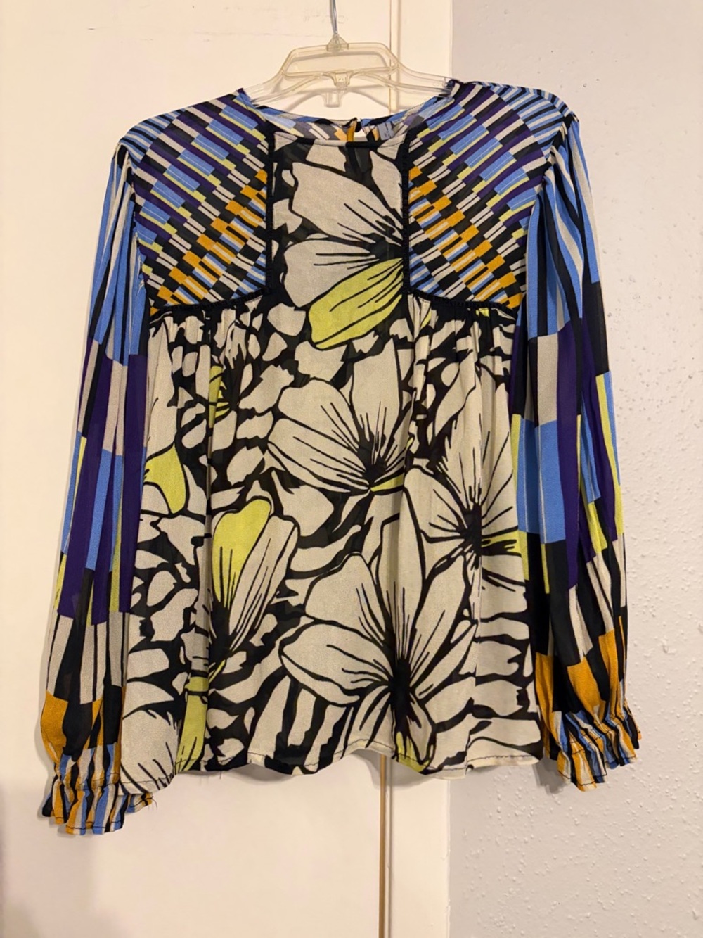 Anthropologie Blank London womens M Multi Miranda Peasant Floral - Picture 2 of 6